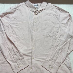 Goodfellow‎ & Co Men's Pink Oxford Button-Up Shirt XXL NWT Slim Fit Soft Touch